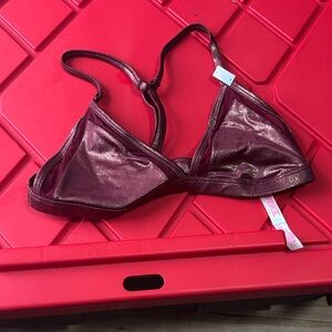 Pink Shimmering Burgundy Bralette